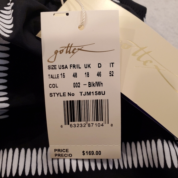 Profile by Gottex Striped Black One Piece Swimsuit - Picture 8 of 8